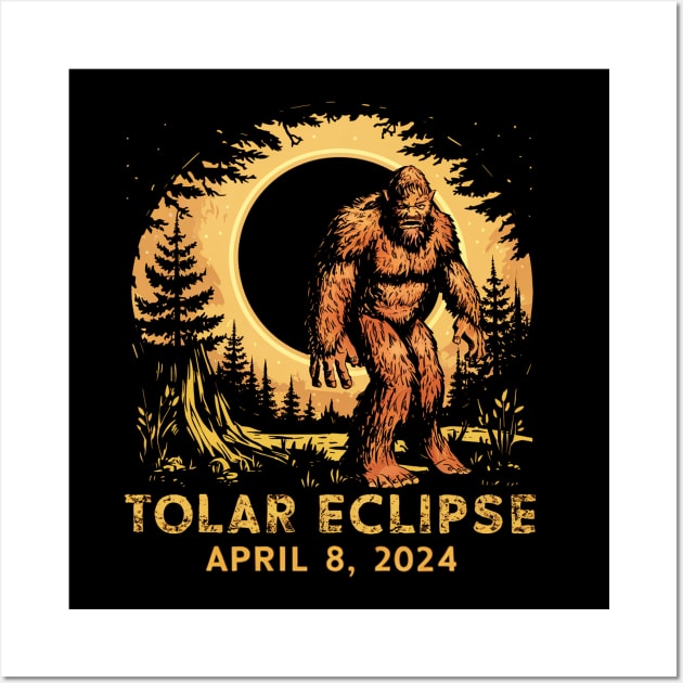 Solar Eclipse, April 8 2024 bigfoot Wall Art by mdr design